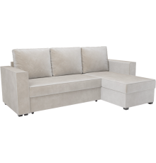 Угловой диван Mebel-Ars Рим бархат бежевый star velvet 6 light beige