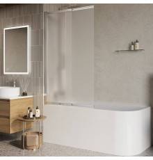 Шторка на ванну BelBagno Luce VF-11-90/145-P-Cr профиль хром, стекло рифленое