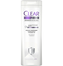 Шампунь Clear Advanced protection Антибактериальный эффект увлажняющий, укрепляющий, питательный, для окрашенных волос, для всех типов волос, для поврежденных волос, 2 в 1, 380 мл
