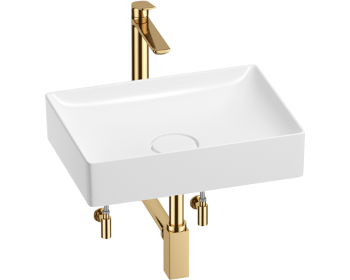 Комплект Wellsee Pure BY Wellsee 201004388 глянцевый белый, золото, 5 в 1