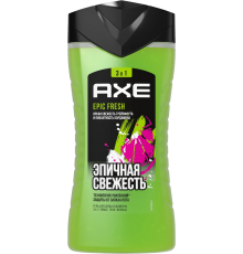 Гель для душа AXE epic fresh, увлажняющий, 3 в 1, 250 мл