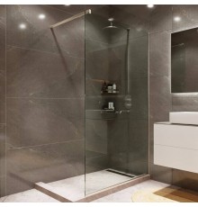 Душевая перегородка MebelVann Walk In 120 см, профиль хром, стекло прозрачное