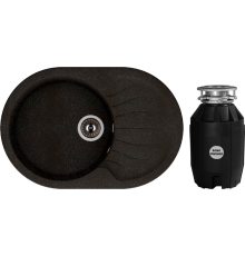 Комплект Мойка кухонная Dr. Gans Berta 760 черный + Измельчитель Bone Crusher BC 810-AS