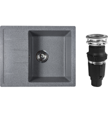Комплект Мойка кухонная Reflexion Plato RX1457GR гравий + Измельчитель Bone Crusher BC 610-AS
