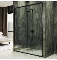 Душевая дверь в нишу Maybahglass MGD-1276-6 120 см, профиль черный, стекло прозрачное