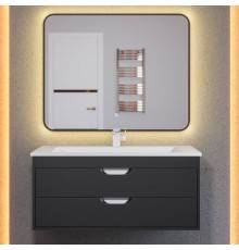 Мебель для ванной комнаты Uperwood Modul 100 подвесная, 2 ящика, матовая черная
