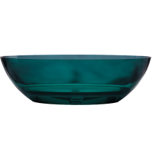 Ванна из полиэфирной смолы Abber Kristall Aquamarin 180x85 см, отдельностоящая, овальная, с донным клапаном, голубая