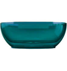 Ванна из полиэфирной смолы Abber Kristall Aquamarin 170x75 см, отдельностоящая, овальная, с донным клапаном, голубая