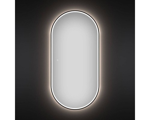 Зеркало Wellsee 7 Rays’ Spectrum 60х120 с фронтальной подсветкой, черное матовое