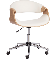 Компьютерное кресло TetChair Bend натуральный, кожзам белый