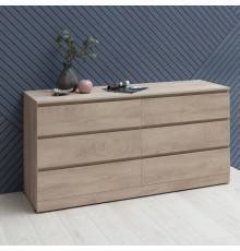 Комод Aquanet Сканди 160 дуб эдгрейн, 6 ящиков