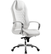 Кресло руководителя Woodville Damian 15429 white, satin chrome
