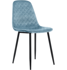Стул Woodville Capri голубой, ножки черные