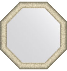Зеркало Evoform Octagon BY 7422 60х60 брашированное серебро, в багетной раме