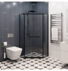 Душевой уголок Ceruttispa Chika ZP101B 100x100, профиль черный