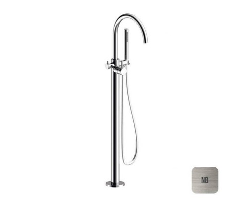 Almar Mixers Смеситель для ванны, напольный, с ручным душем, цвет: никель брашированный