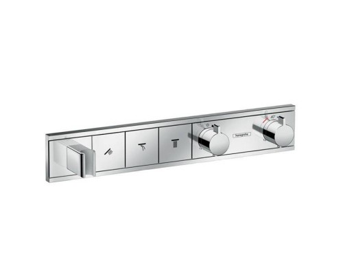 Hansgrohe RainSelect Смеситель для душа, встраиваемый, термостат на 3 переключателя, внешняя часть, цвет: хром. 15356000 Hansgrohe RainSelect Смеситель для душа, встраиваемый, термостат на 3 переключателя, внешняя часть, цвет: хром. 15356000