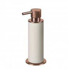 ADJ Диспенсер для жидкого мыла, D7xH19см., цвет: copper/белый. 4980.copper/10