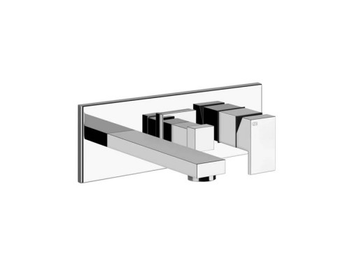 Gessi Rettangolo Встраиваемый смеситель с изливом и переключателем PULL, внешние части, цвет: хром. 44907#031