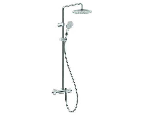 Duravit Wave Душевая система с термостатом, ручной душ с регулировкой высоты, шланг 1600 мм, ручной душ 3 режима, излив 223 мм, цвет: хром. WA5280008C10