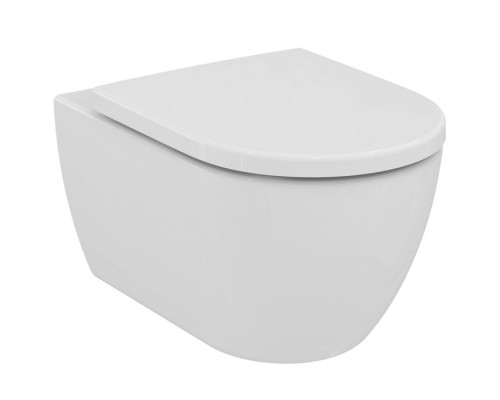 Ideal Standard Ellisse Унитаз подвесной, безободковый, с сиденьем, цвет: белый. T569201 Ideal Standard Ellisse Унитаз подвесной, безободковый, с сиденьем, цвет: белый. T569201