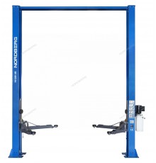 Подъемник двухстоечный 4 т, верхняя синхронизация, H=3,6 м, 380 В, синий NORDBERG N4120H-4B_3+2_380