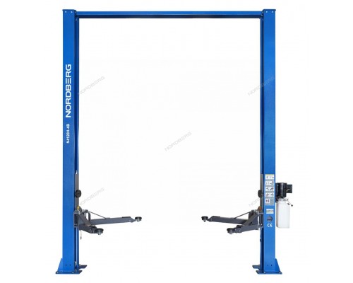 Подъемник двухстоечный 4 т, верхняя синхронизация, H=3,6 м, 380 В, синий NORDBERG N4120H-4B_3+2_380