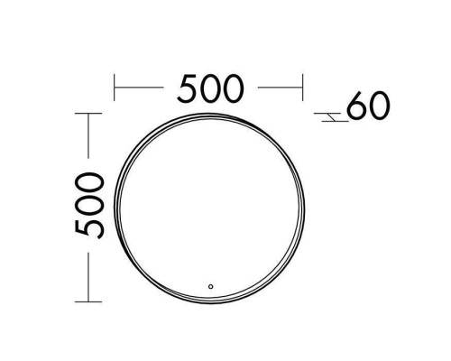 Burgbad Зеркало с подсветкой 50x50 см, сенсорный выкл.. SIDG050 K0517