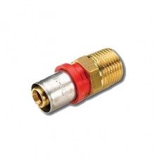 Муфта прессовая с наружной резьбой Tiemme 20x2,0 - 3/4 . 1650015