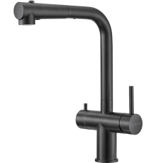 Смеситель для кухни Milacio Ultra MCU.561.TB total black, с вытяжным изливом