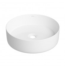 Накладная раковина для ванной комнаты Wellsee Coax 323503000: круглая раковина, ширина умывальника 40 см, цвет глянцевый белый