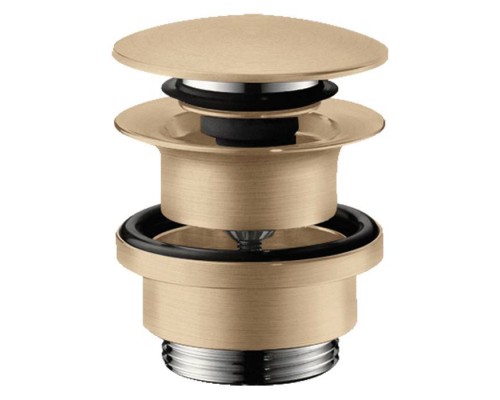 Hansgrohe Донный клапан для раковины и биде, нажимной, цвет шлифованная бронза. 50100140 Hansgrohe Донный клапан для раковины и биде, нажимной, цвет шлифованная бронза. 50100140