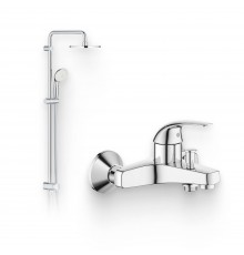 Душевой комплект Смеситель Grohe BauCurve 23599000 + Стойка New Tempesta Rustic 26452001