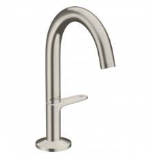 Axor One Смеситель для раковины Sel 140, на 1 отв., с донным клапаном Push-Open, цвет: сталь. 48010800