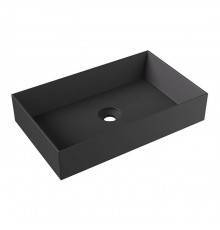 Alice Spy Rectangular Раковина 60x38х12см., накладная, без отв., цвет: чёрный матовый. 34250108