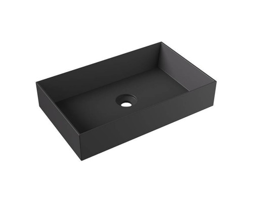 Alice Spy Rectangular Раковина 60x38х12см., накладная, без отв., цвет: чёрный матовый. 34250108
