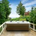 Jacuzzi J375 Минибассейн 231x231x95см, отдельностоящий, Bluewave Stereo System, панель Modern hardwood, цвет акрила: Platinum. ZM12ZD0EW4T
