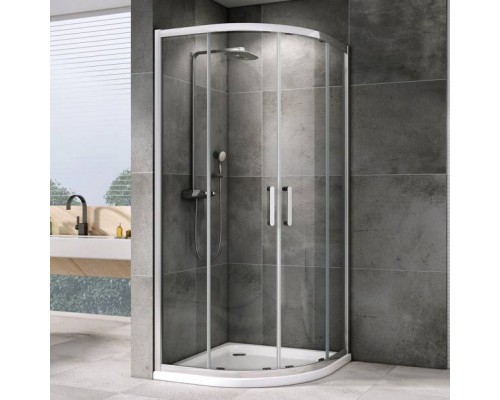 Душевой уголок Abber Schwarzer Diamant AG01080 80x80, профиль хром, стекло прозрачное