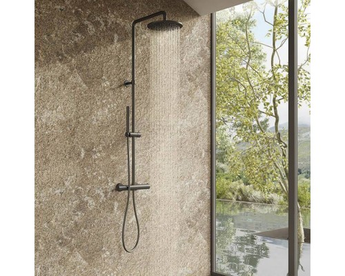 Newform XT Душевая стойка с термо смес., верхний душ 25см, ручной душ, шланг 150 см, цвет: хром. 61165.21.018