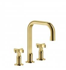 Gessi Inciso Смеситель для раковины на 3 отв., цвет: золото. 58114#246
