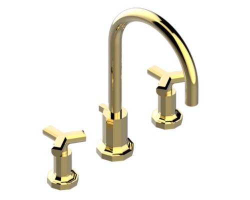 THG Les Ondes Смеситель для раковины, на 3 отв., цвет: Soft matt gold. G8A-F31-151