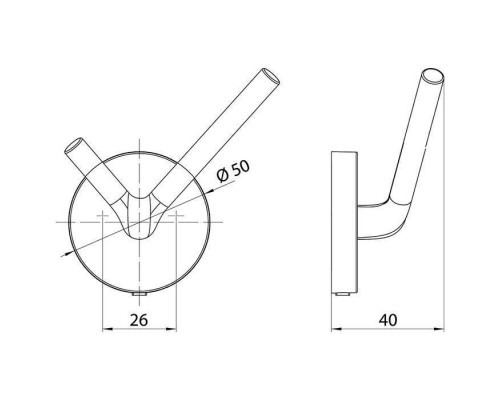 Emco Round Двойной крючок, подвесной, цвет: черный. 4375 133 01 Emco Round Двойной крючок, подвесной, цвет: черный. 4375 133 01