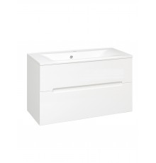 Тумба под раковину без столешницы Aqua de Marco Olivia 100 подвесная, 2 ящика, глянцевая белая