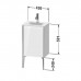 Duravit XViu Тумба подвесная 43x31x59.1см, с раковиной, 1 дверь, (петли справа), цвет: walnut dark/черный матовый. 0733450041,  XV971500000,  XV4068RB221