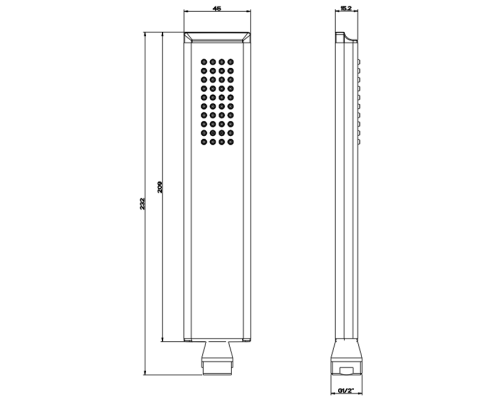 Gessi Eleganza Душевая лейка с защитой от известкового налета, цвет: золото. 46154#080