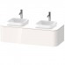Duravit Happy D.2 Plus Тумба подвесная 130x55х35.4см, с 2 раковинами и 1 ящиком, цвет: белый глянцевый. 2359400000, HP4943B2222, HP032KB2222