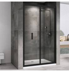 Душевая дверь в нишу Abber Sonnenstrand AG07090B 90 см, профиль черный, стекло прозрачное