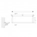 Decor Walther Mikado HTE30 Полотенцедержатель 30см, подвесной, цвет: черный матовый. 0520760