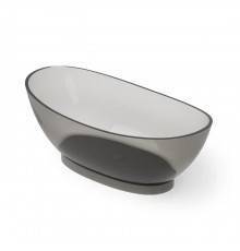 Dea Design Elegant Ванна 155x78x58см., отдельностоящая, Glasstek, прозрачная смола, цвет: Smoky Black R4. DD8620 1550 R4