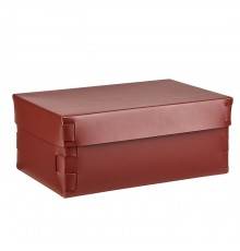 Colombo Adj Коробка Snob 32x20хH13.5см., настольная, цвет: бордо/коньяк. BADJ3220-3009